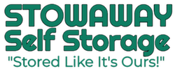 Stowaway Self Storage logo with tagline